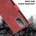 thumbnail image 6 of Flower&Butterfly Pattern Wallet Case for Samsung Galaxy A14 5G,Dteck Magnetic Leather Case Shockproof Rubber Kickstand Full Body Protective Cover with Wrist Strap,Red, 6 of 6