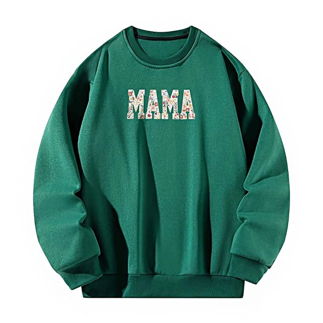 Sudadera con cuello redondo para mujer, suéteres estéticos de invierno con cuello redondo para vacaciones Verde