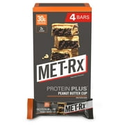 MET-Rx Protein Plus Bars, Peanut Butter Cup, 30g Protein, 4 Ct