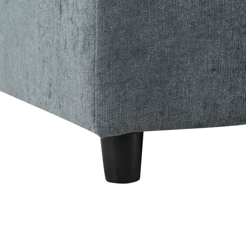 120.8" U_Style Extra Large 7-Seater L-Shape Modular Sectional Sofa with Movable Ottoman, Plush Chenille Fabric, Solid Pine Wood Frame for Living Room and Office, Gray