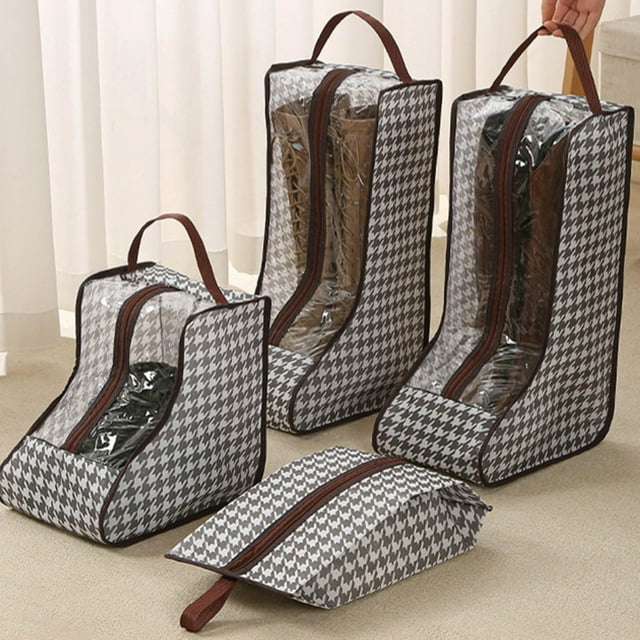 Fiudx Bolsa para Guardar Zapatos, Diseño Transparente, Protege Botas y Zapatos, Portátil y de Fácil Acceso, Organiza El Calzado de Temporada, Varios Tamaños Disponibles: 40 X 20 Cm (Corto) y 48 X 28