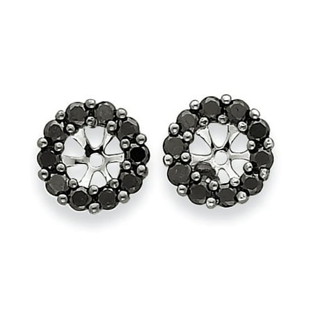 14kw Gold 0.64ct Black Diamond Earring Jackets (4.25mm Opening for 0 ...