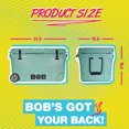 thumbnail image 3 of BOB THE COOLER CO 75QT "The BFF" Leak-Proof Hard Cooler with Heavy Duty Handle & Built In Lid Latching Bottle Openers - Fits 117 12oz Cans for the Beach, Camping, Tailgating, Sports, & More, 3 of 9