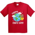 thumbnail image 3 of Inktastic Happy Earth Day Cute Smiling Planet Earth with Tree Youth T-Shirt, 3 of 5