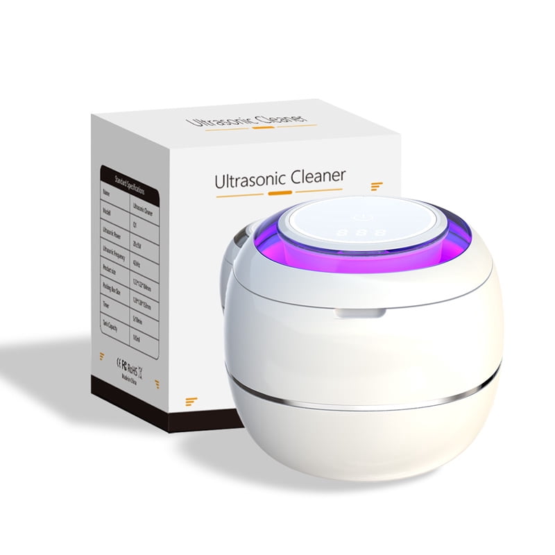 Ultrasonic Retainer Cleaner Machine, 42kHz Dentures Cleaner for Mouth Guards, Braces, Toothbrush Heads, Jewelry, Watch