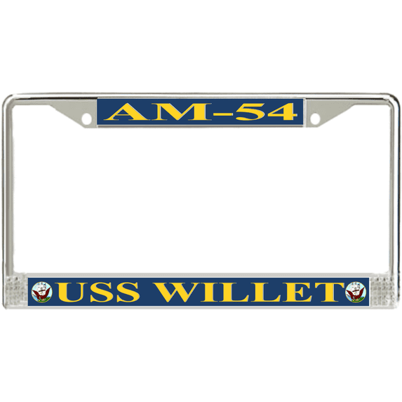 USS Willet AM-54 License Plate Frame