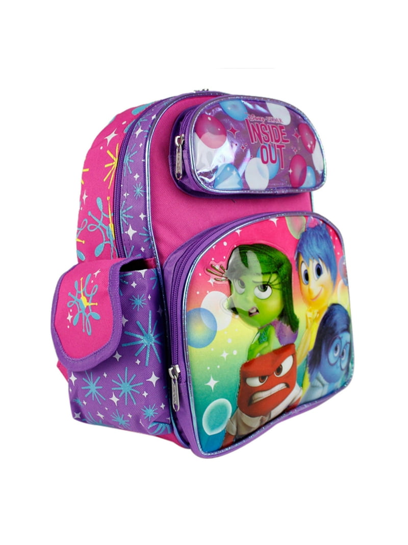 Disney Inside Out Kids Small Backpack - Pink School Bookbag with