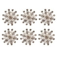 thumbnail image 1 of Juego de 6 anillos para servilletas, soporte para servilletero con diamantes de imitación y perlas de flores para boda, fiesta, hogar, cocina, mesa de comedor, accesorios de lino, 1 of 8