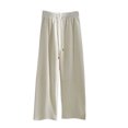 thumbnail image 3 of Dianli Women Fleece Pocket Pajama Pants Elastic Waist Drawstring Cozy Home Sleepwear Soft Warm Casual Lounge Bottoms Comfortable Relaxed Fit Machine Washable Easy Care Breathable, 3 of 6