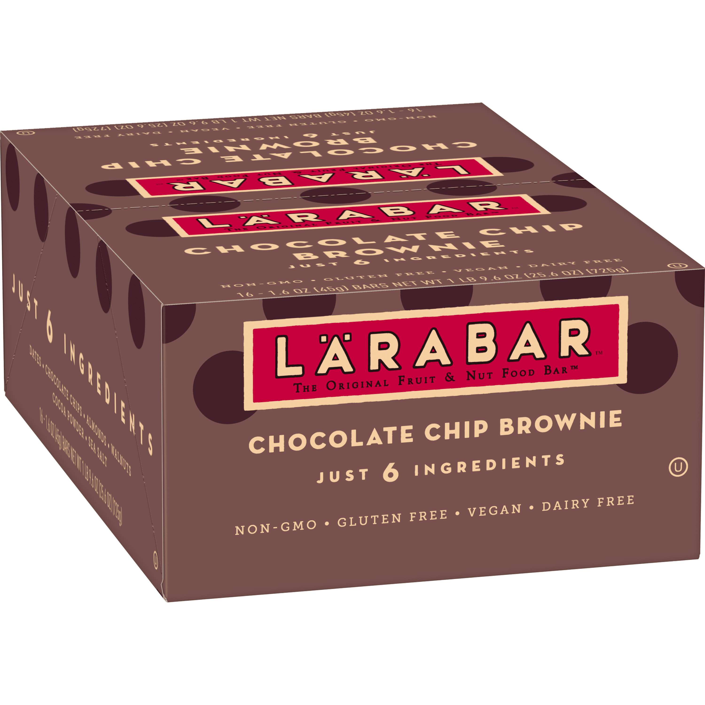 Larabar Gluten Free Chocolate Chip Brownie Snack Bar, 16 Ct, 25.6 Oz