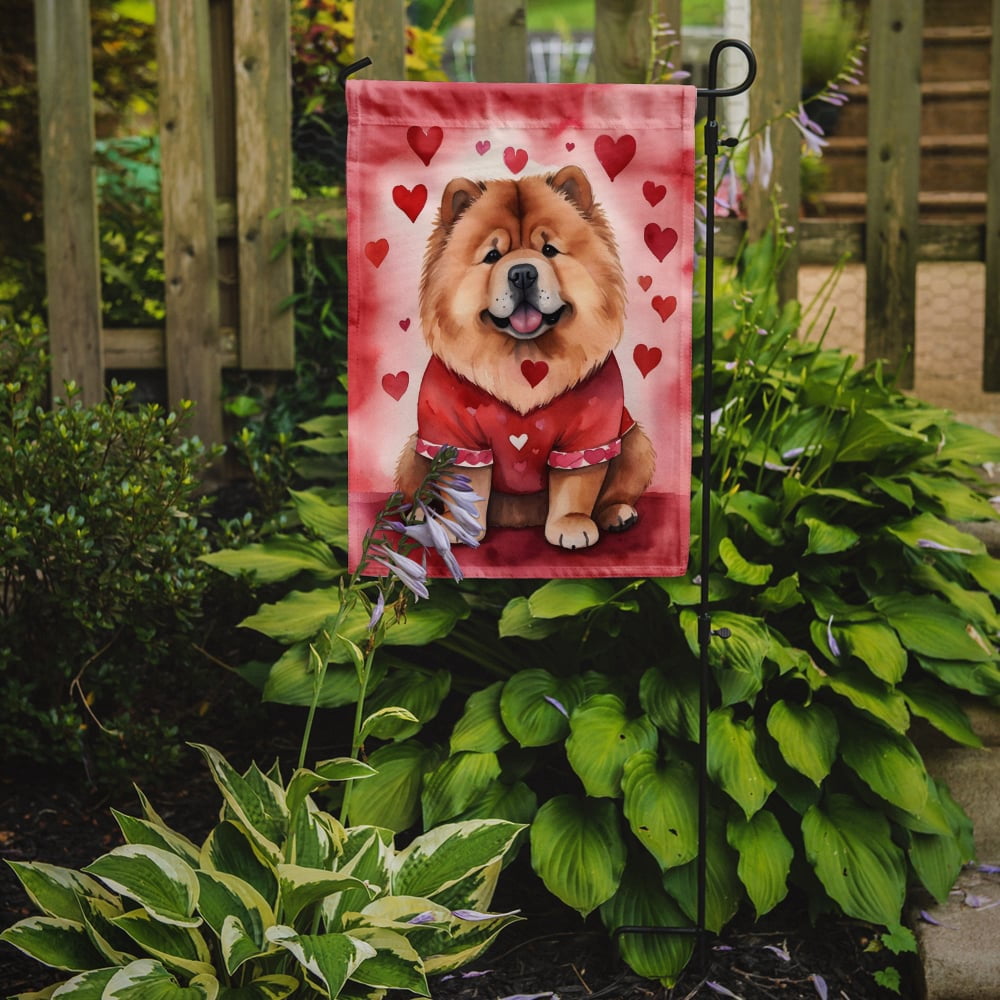 Chow Chow My Valentine Garden Flag 11.25 in x 15.5 in