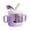 Purple, variant on TOUMENY Weighted Straw Trainer Cup, Silicone Sippy Cup with Leak-Proof Flip Top, Clear Measurement Scale for Toddlers Learning to Drink Independently