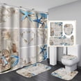 thumbnail image 1 of 3D Digital Printing Shower Curtain 4-Piece Set Thickened Waterproof Tide Brand Family Hotel Party Decoration, 1 of 5