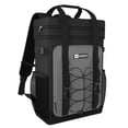 thumbnail image 6 of Large Waterproof Insulated Cooler Backpack, 40 Cans Double Deck Leak Proof Cooler Backpack with Padded Top Handle, Mesh Pocket for Camping BBQ Picnic, Black, 6 of 13