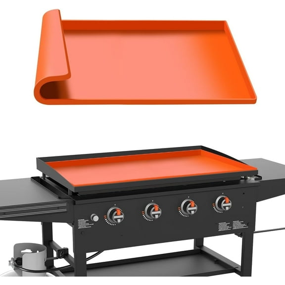 Manss Griddle Cover Mat for Blackstone 22 inch Orange Griddle Accessories,Full Wrap-Around Protection Silicone Mat for Griddle,Food Grade Silicone Grill Mat