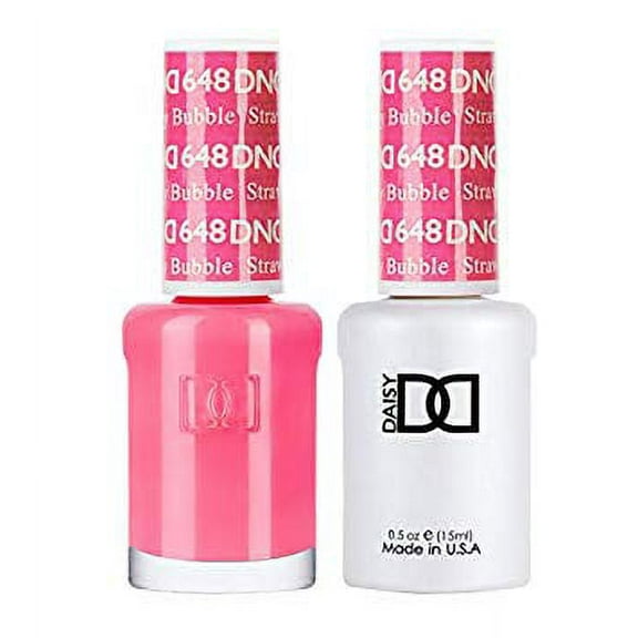 DND Nail Polish Gel & Matching Lacquer Set - 648 STRAWBERRY BUBBLE