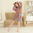 thumbnail image 3 of FORMRS Niños Bathrobe Unisex Hooded Robe Soft Plush Pajamas Sleepwear, Size 4-6T, Art City, 3 of 7