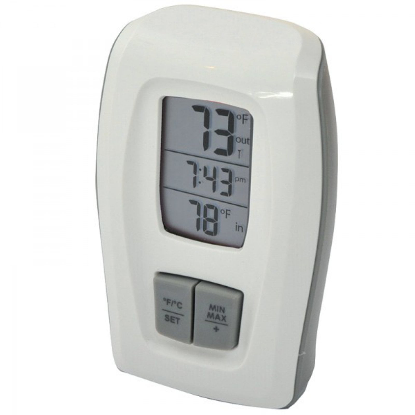 AcuRite Wireless Thermometer Clock, White