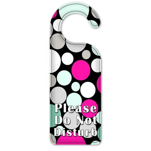 Do Not Disturb Door Knob Hanger Sign - Polka Dots