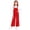 Red, variant on XIMIN Girls' Wide Leg Overalls - Casual Button Strap Bib Overalls Cute Sleeveless Jumpsuits with Pockets for Kids Teens (Hot Pink, 13-14 Years)