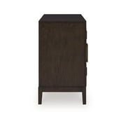 تصميم التوقيع بواسطة Ashley Burkhaus Modern Wood Dining Server باللون البني الداكن