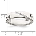 thumbnail image 5 of Sterling Silver Cz Enameled Love Forever Ring (Size 7) Made In Thailand qr6584-7, 5 of 5