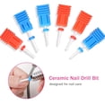 thumbnail image 3 of Ceramic Nail Drill Bit Set - 6 Assorted Models Including 2# Small Flame (M) for Cuticle Cleaning, Dead Skin & Gel Removal, Safe for Natural/False Nails, Durable Manicure/Pedicure Tool for Salon &, 3 of 7