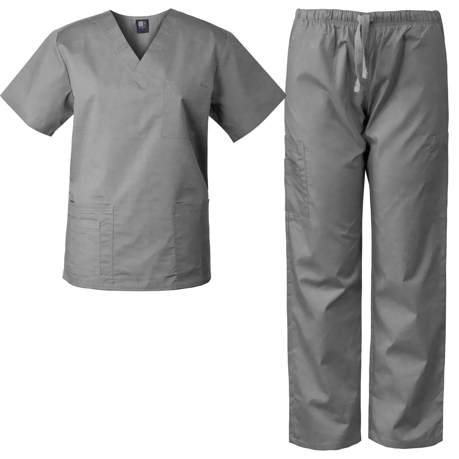 Unisex Men/Women Medical Hospital Nursing Uniforms Scrub Set Top & Pants 2XS-5XL