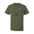 thumbnail image 2 of Wild Bobby, Colorful Dachshund Is My Spirit Animal Lover Men's Graphic T-Shirt, Military Green, Medium, 2 of 3