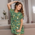 thumbnail image 3 of Picia St. Patrick's day Pattern Women’s Nightdress – Casual Short-sleeved Loose-Fit Sleepwear, Soft Cotton Short-Sleeve Sleep Shirt for Relaxation & Comfort, 3 of 6