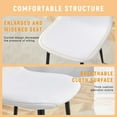 thumbnail image 4 of Noble House Luxury 34.5" Dining Chairs, Linen-Cotton Upholstery, Black Metal Legs, High Resilience, White, Set of 4, 4 of 10