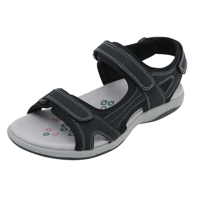 Sandales pour Femmes Mode Été Randonnée Sandales pour Femmes Bout Ouvert Bloc de Couleur Sandales de Récupération Sandales Plateforme pour Femmes Ajustables Élastiques Chaussures de Sport