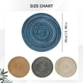 thumbnail image 2 of 1Pc Non Slip Heat Resistant Cotton Circle Table Mats,Round Braided Placemats Woven Placemats,15 inch Vintage Round Table Placemat,Washable Round Placemats for Kitchen Dining Table Decor,Blue,15", 2 of 8