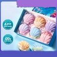 thumbnail image 2 of Relaxing Seashell Bath Bombs for Aromatherapy and Softening 6 Pack Rose Scented Powder for Spa Experience, 2 of 5