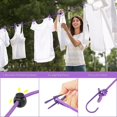 thumbnail image 2 of 2 Packs Portable Clothesline Elastic Clothesline Travel Camping Washing Line Rope Retractable Portable Washing Line With 12pcs Clips For Outdoor Campi, 2 of 5