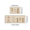 thumbnail image 3 of Crystal Velvet Easter Decor Rug, Holiday Runner Set With Skidproof Plastic Backing, for Kitchen and Hallway, Multi-color, 3 of 6