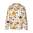 thumbnail image 2 of Goofa Thanksgiving Printed Women's UPF 50+ Sun Protection Hoodie Jacket Lightweight Long Sleeve Sun Shirt for Women with Pocket Hiking Outdoor-, 2 of 9