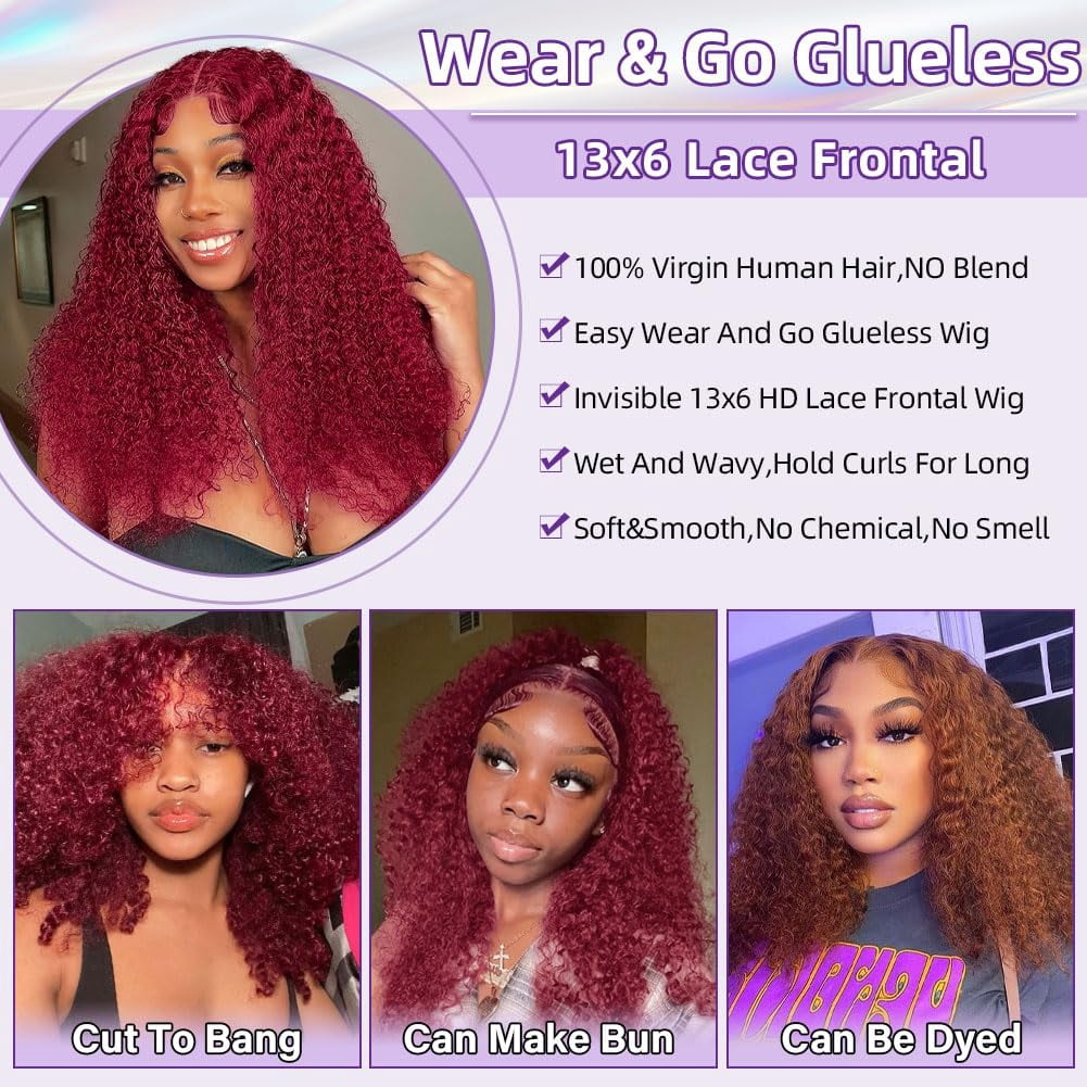 Curly Bob Wig Synthetic Wig Deep Wave 13x6 HD Lace Front Wigs For Black Women Hair Pre Plucked Wear And Go Glueless Short Wet And Wavy Chocolate Brown 12 Inch