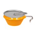 thumbnail image 2 of S SERENABLE Camping Bowl with Handle Portable 250ml Soup Bowl Tableware Cooking Utensil Food Orange, 2 of 9