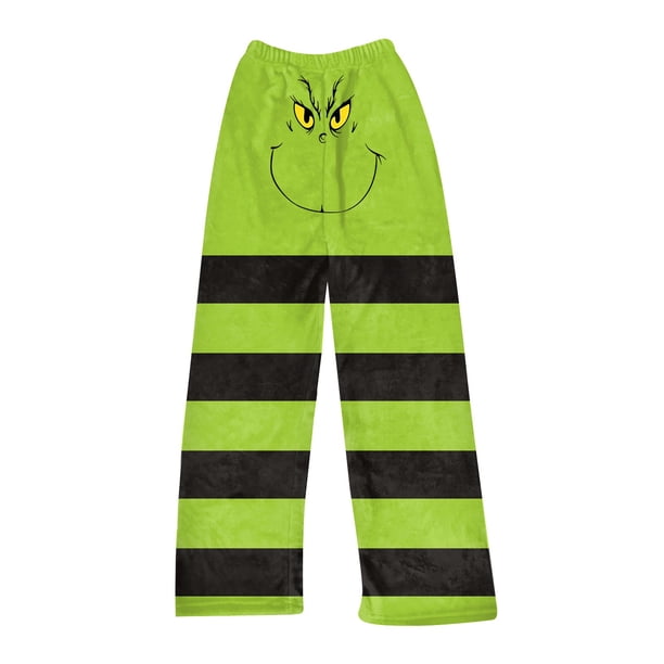 The Grinch Christmas Pajamas Pants Gr1nch Hello 2024 Kitty Pajama Pants S-anrio Y2K Cartoon Couple Home Sleepwear Soft Kawaii Pants Autumn Woman Casual Warm Trousers