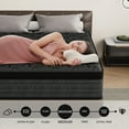 thumbnail image 4 of Mulinature 12 inch Hybrid Mattress Queen With Memory Foam And Individually Pocket Spring, Medium Firm Feel, Mattress in a Box, 4 of 7