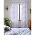thumbnail image 3 of Light Purple Flowers Sheer Curtains 63 Inch Length 2 Panels Set for Living Room/Bedroom, Spring Vintage Flowers Rustic Plants Kitchen Curtains Grommet Semi-Sheer Curtains Window Treatments 42"x63"x2, 3 of 7