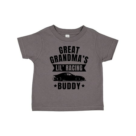 

Inktastic Great Grandmas Lil Racing Buddy Gift Toddler Boy or Toddler Girl T-Shirt