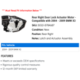 thumbnail image 2 of Rear Right Door Lock Actuator Motor - Compatible with 2004 - 2009 BMW X3 2005 2006 2007 2008, 2 of 2