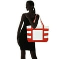 thumbnail image 4 of DALIX Striped Boat Bag Premium Cotton Canvas Tote in Red, 4 of 7