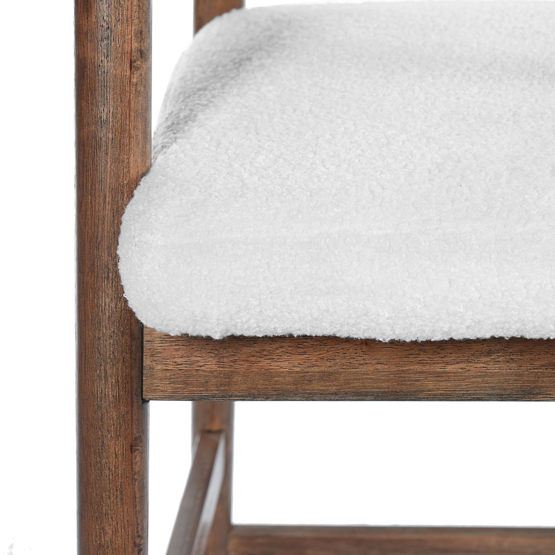 Christopher Knight Home 24.5" Seat Height Bar Stools with Back, Upholstered Counter Stools for Kitchen Island, Walnut, Set of 2