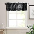 thumbnail image 3 of Gothic Valance Curtain Dark Forest Trees Foggy Mysterious Nature Rod Pocket Valance Window Treatments 1 Panel Short Curtains for Kitchen Farmhouse Living Room Bedroom Decor 54 x 18 in, 3 of 6