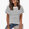 thumbnail image 1 of LVHAOGJOB Womens Summer Tees with Pockets Shirts V Neck Solid Color Short Sleeve Tops for Ladies, 1 of 7
