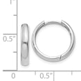 thumbnail image 2 of 14K White Gold Hinged Hoop Earrings, 2 of 2