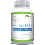 5 HTP 200mg Supplement with Calcium for Mood, Stress, Sleep, Boosts Serotonin | TX Vitamins 120 Count